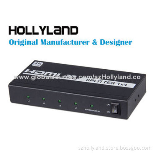 HDMI Splitters OEM, 4K HDMI Splitter, 1-in-4 Out with UL, CCC, CE, FCC Compliance